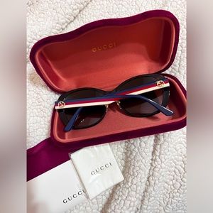 Gucci Sunglasses GG0849SK 003 Dark Havana Brown Gradient